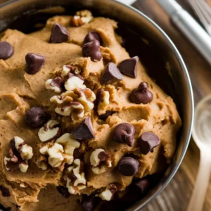 Mixing cookie dough recipe