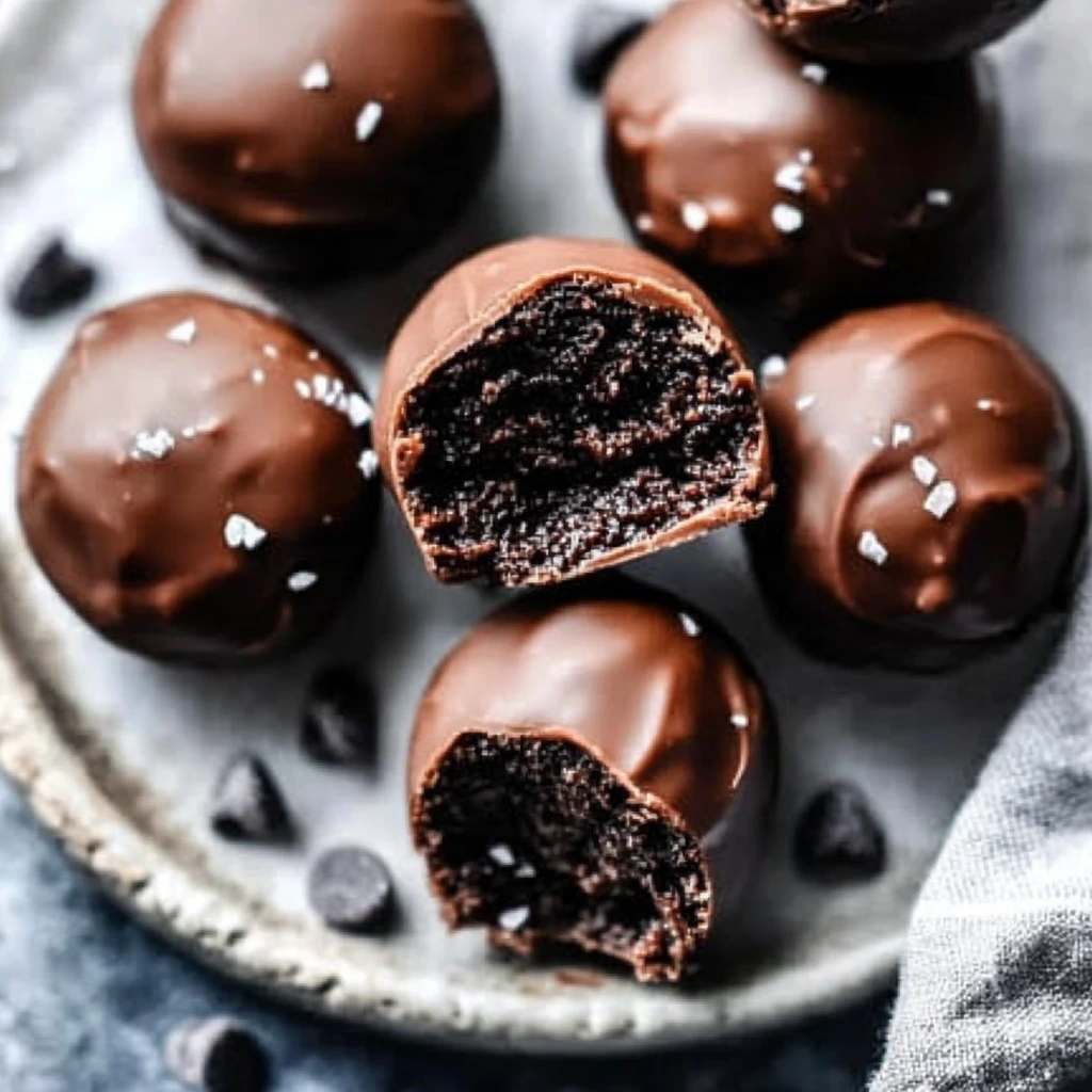 Serving no bake brownie balls with family